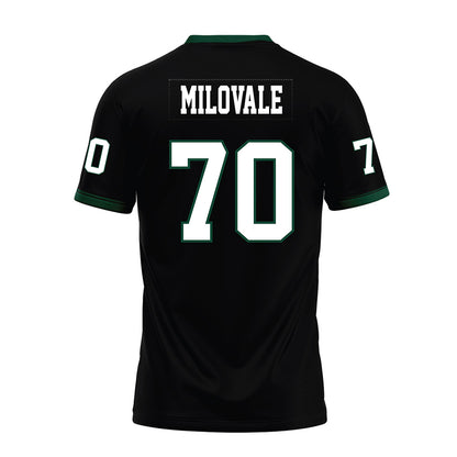 Hawaii - NCAA Football : James Milovale - Black Premium Football Jersey-1