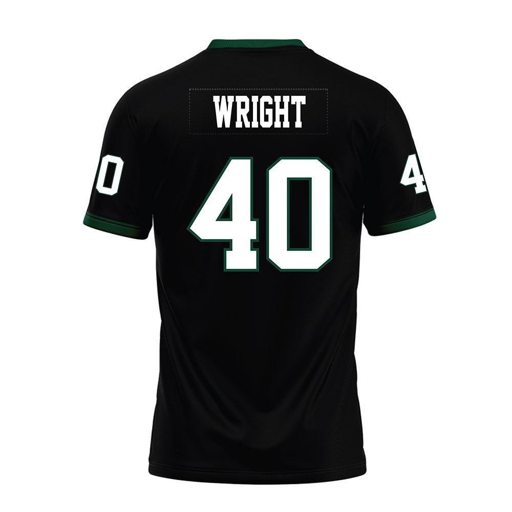Hawaii - NCAA Football : Jeremiah Wright - Black Premium Football Jersey-1