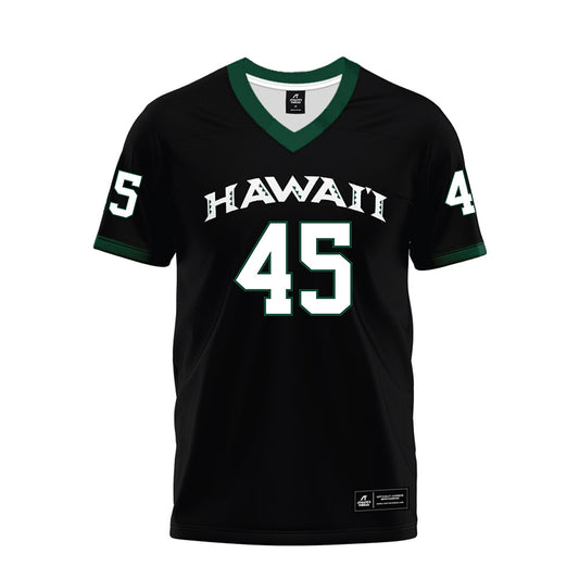 Hawaii - NCAA Football : Nicholas Pang - Black Premium Football Jersey-0