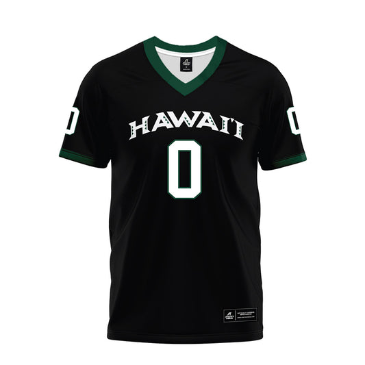 Hawaii - NCAA Football : Cam Barfield - Black Premium Football Jersey-0