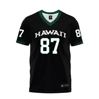 Hawaii - NCAA Football : Devon Tauaefa - Black Premium Football Jersey-0