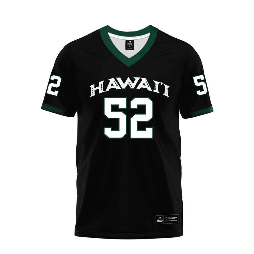 Hawaii - NCAA Football : Dean Briski - Black Premium Football Jersey-0