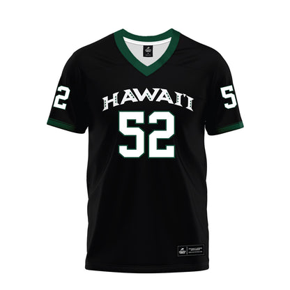 Hawaii - NCAA Football : Dean Briski - Black Premium Football Jersey-0