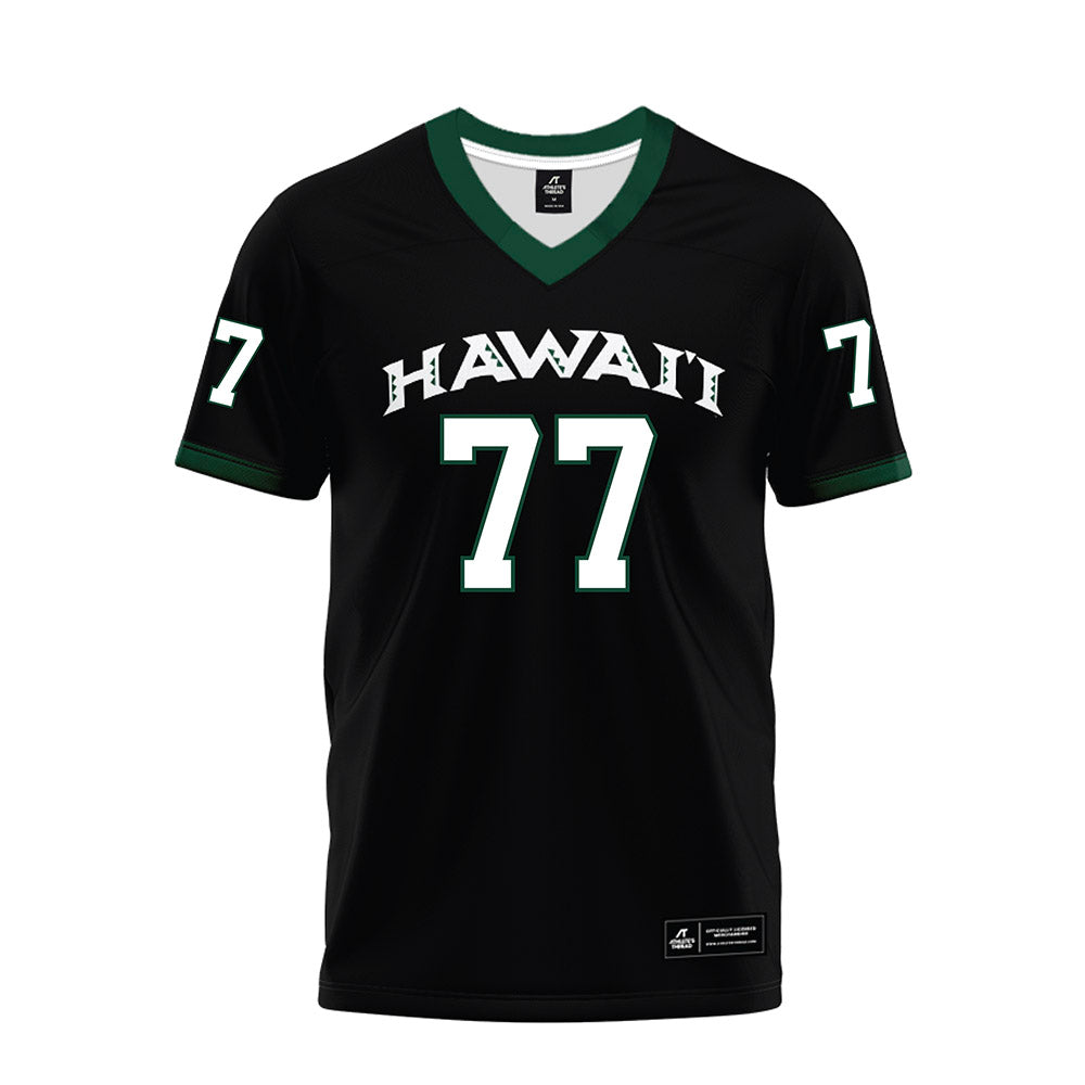 Hawaii - NCAA Football : Jamar Sekona - Black Premium Football Jersey-0