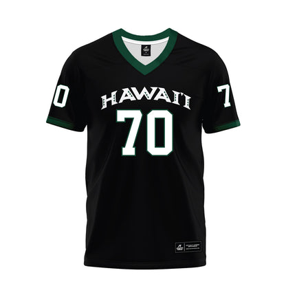 Hawaii - NCAA Football : James Milovale - Black Premium Football Jersey-0