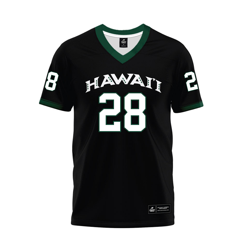 Hawaii - NCAA Football : Vaifanua Peko - Black Premium Football Jersey-0