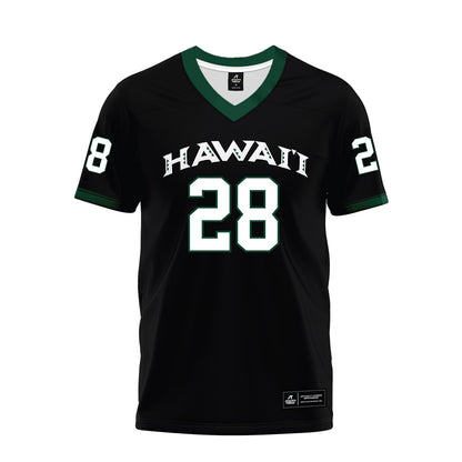 Hawaii - NCAA Football : Vaifanua Peko - Black Premium Football Jersey-0
