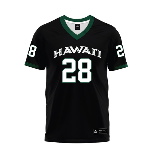 Hawaii - NCAA Football : Vaifanua Peko - Black Premium Football Jersey-0