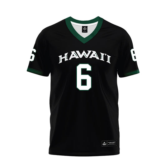 Hawaii - NCAA Football : Deliyon Freeman - Black Premium Football Jersey-0