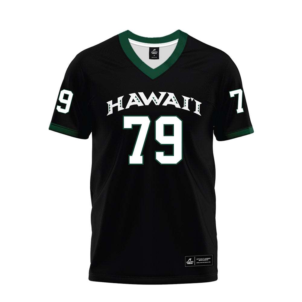 Hawaii - NCAA Football : Judah Kaio - Black Premium Football Jersey-0