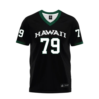 Hawaii - NCAA Football : Judah Kaio - Black Premium Football Jersey-0