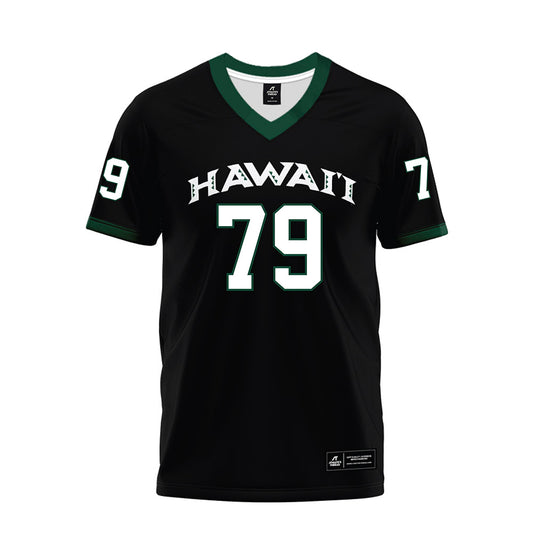 Hawaii - NCAA Football : Judah Kaio - Black Premium Football Jersey-0