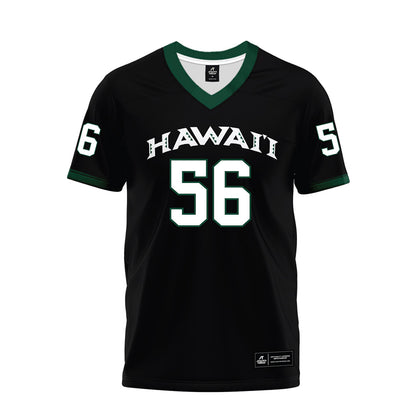 Hawaii - NCAA Football : Boogie Henderson - Black Premium Football Jersey-0