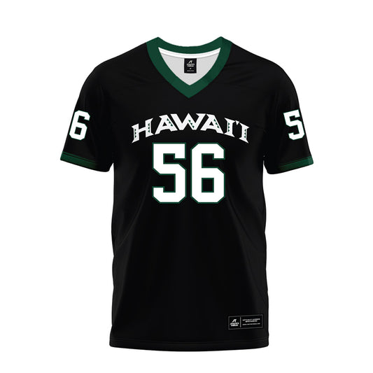 Hawaii - NCAA Football : Boogie Henderson - Black Premium Football Jersey-0