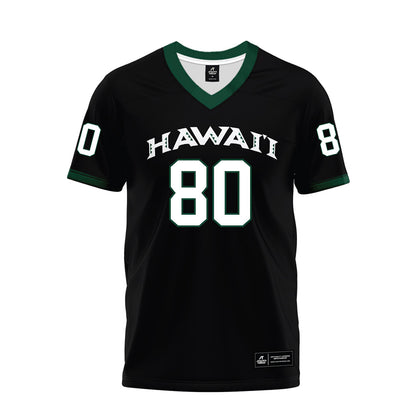 Hawaii - NCAA Football : Blaze Kamoku - Black Premium Football Jersey-0
