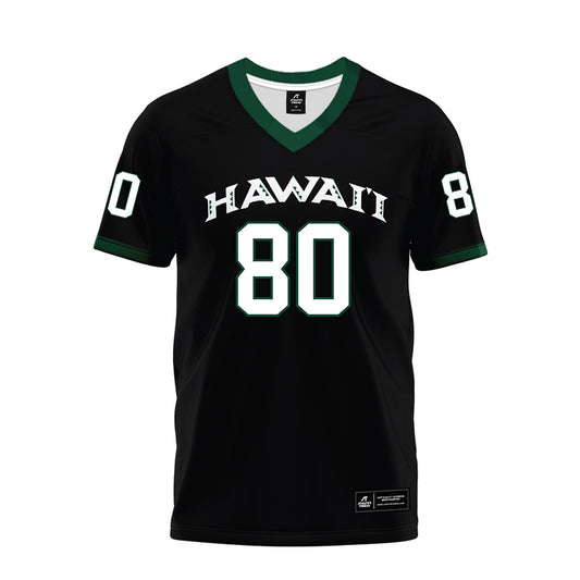 Hawaii - NCAA Football : Blaze Kamoku - Black Premium Football Jersey-0