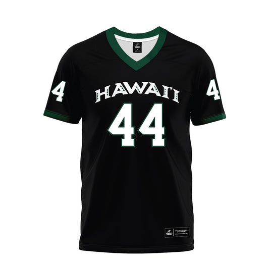 Hawaii - NCAA Football : aiden mccomber - Black Premium Football Jersey-0