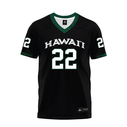 Hawaii - NCAA Football : Ezekiel Rodrigues - Black Premium Football Jersey-0