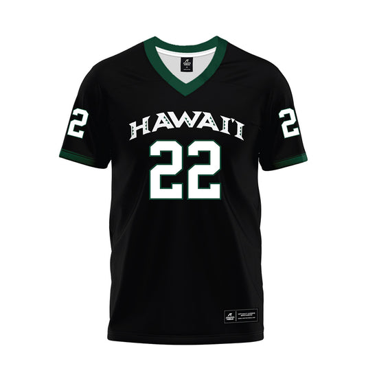 Hawaii - NCAA Football : Ezekiel Rodrigues - Black Premium Football Jersey-0