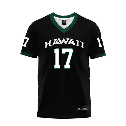 Hawaii - NCAA Football : Kansei Matsuzawa - Black Premium Football Jersey-0
