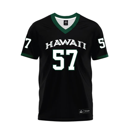 Hawaii - NCAA Football : Ethan Spencer - Black Premium Football Jersey-0