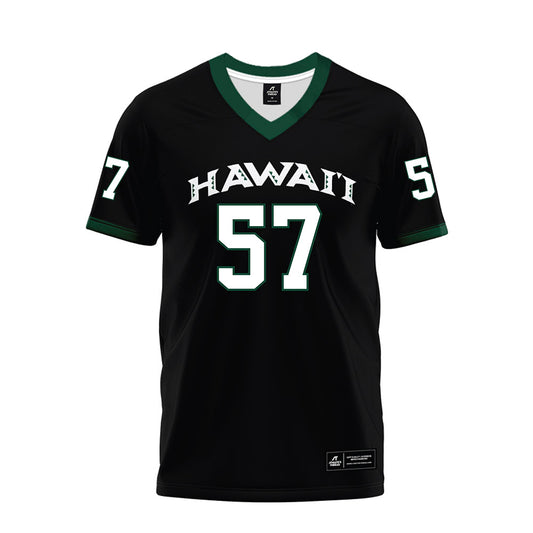 Hawaii - NCAA Football : Ethan Spencer - Black Premium Football Jersey-0