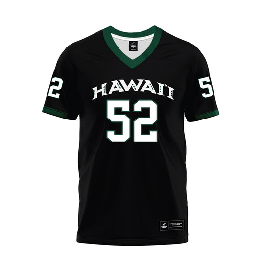 Hawaii - NCAA Football : Luther McCoy - Black Premium Football Jersey-0