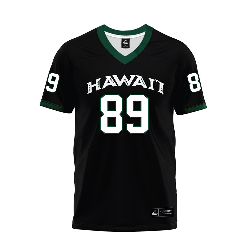 Hawaii - NCAA Football : Nick Delgadillo - Black Premium Football Jersey-0