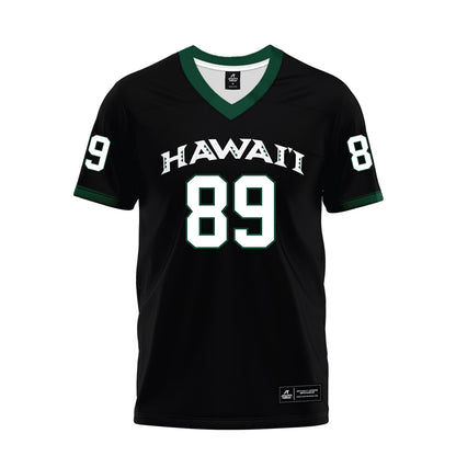 Hawaii - NCAA Football : Nick Delgadillo - Black Premium Football Jersey-0