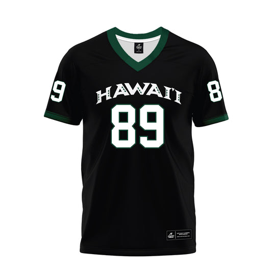 Hawaii - NCAA Football : Nick Delgadillo - Black Premium Football Jersey-0