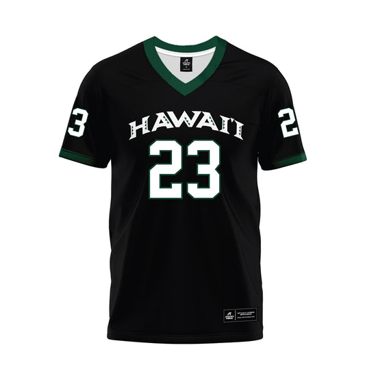 Hawaii - NCAA Football : Kydel Stone - Black Premium Football Jersey-0