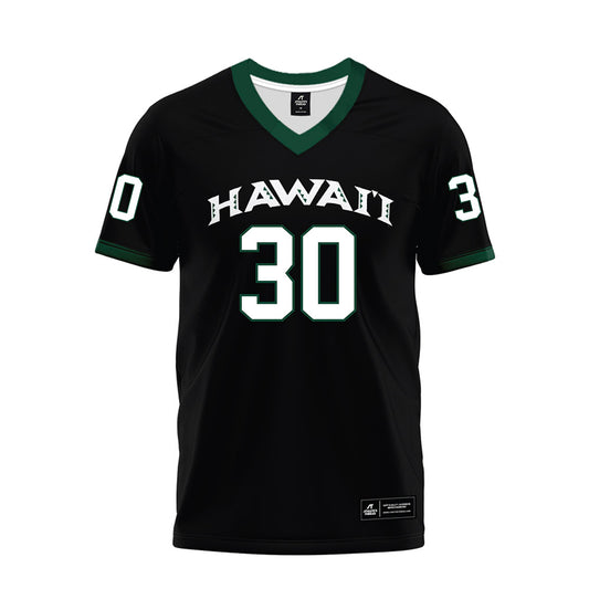 Hawaii - NCAA Football : Landon Sims - Black Premium Football Jersey-0