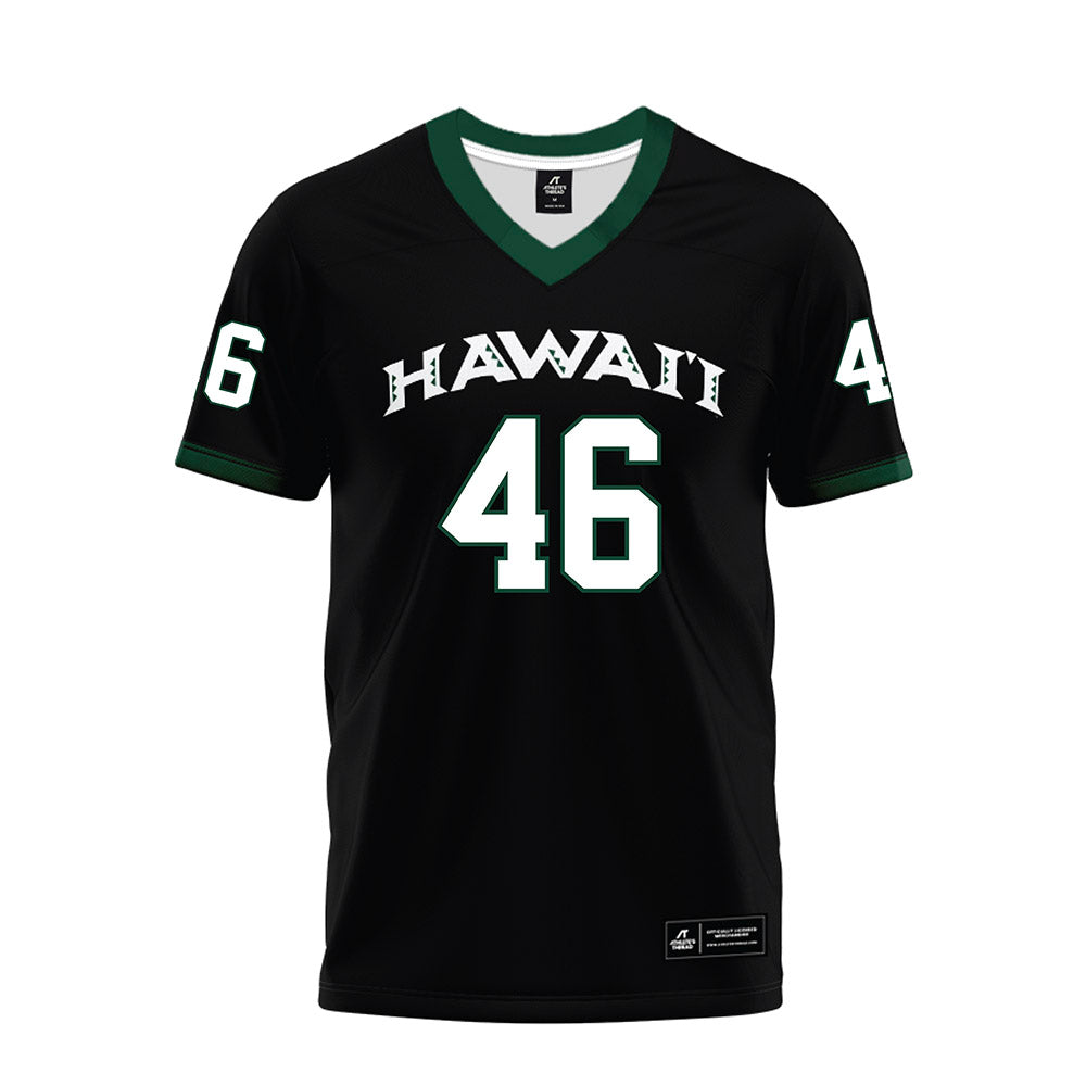 Hawaii - NCAA Football : Kellen Robins-Beers - Black Premium Football Jersey-0