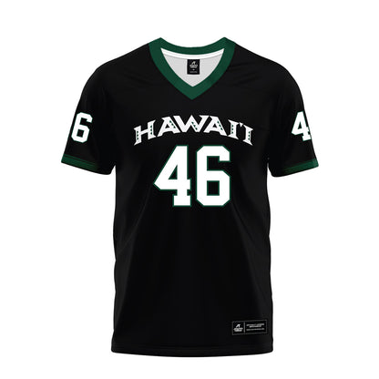 Hawaii - NCAA Football : Kellen Robins-Beers - Black Premium Football Jersey-0