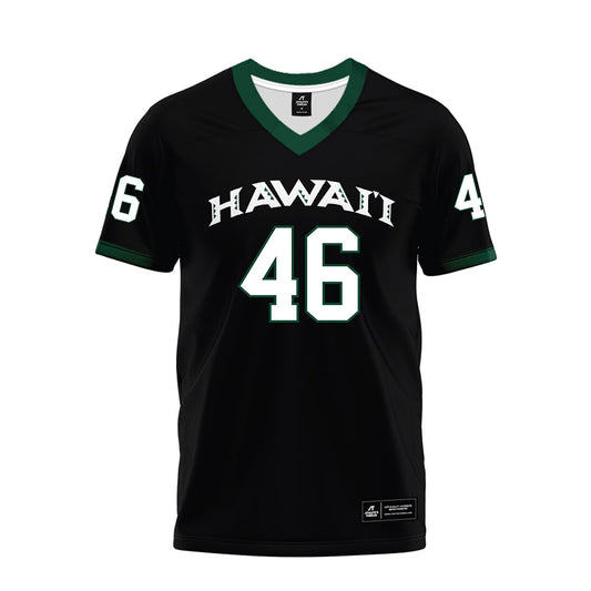Hawaii - NCAA Football : Kellen Robins-Beers - Black Premium Football Jersey-0