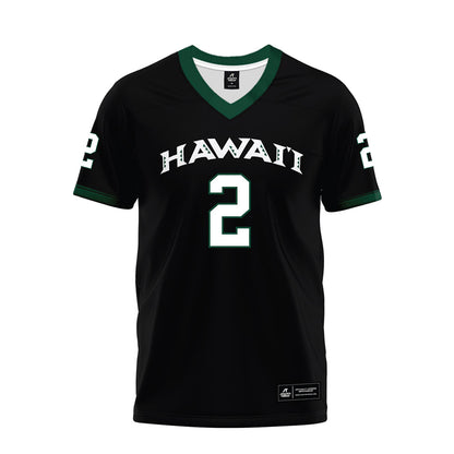 Hawaii - NCAA Football : Bronz Moore - Black Premium Football Jersey-0