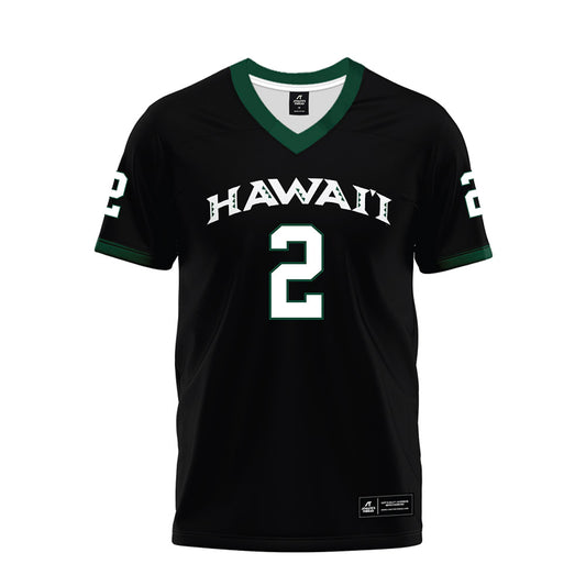 Hawaii - NCAA Football : Bronz Moore - Black Premium Football Jersey-0