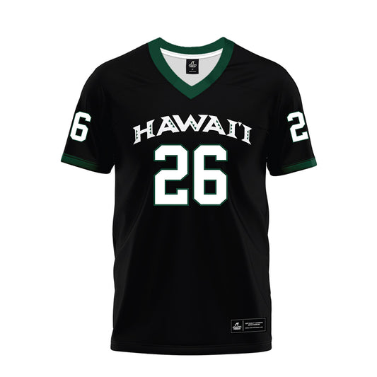 Hawaii - NCAA Football : Sitani Mikaele - Black Premium Football Jersey-0