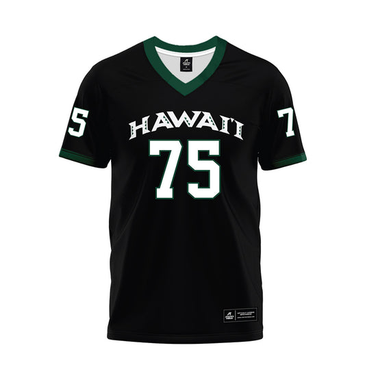 Hawaii - NCAA Football : Kaleb Carter - Black Premium Football Jersey-0