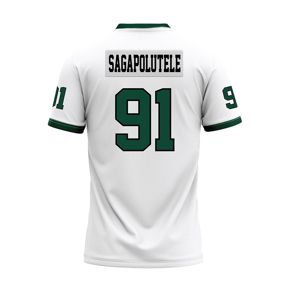 Hawaii - NCAA Football : Joshua Sagapolutele - White Football Jersey-1