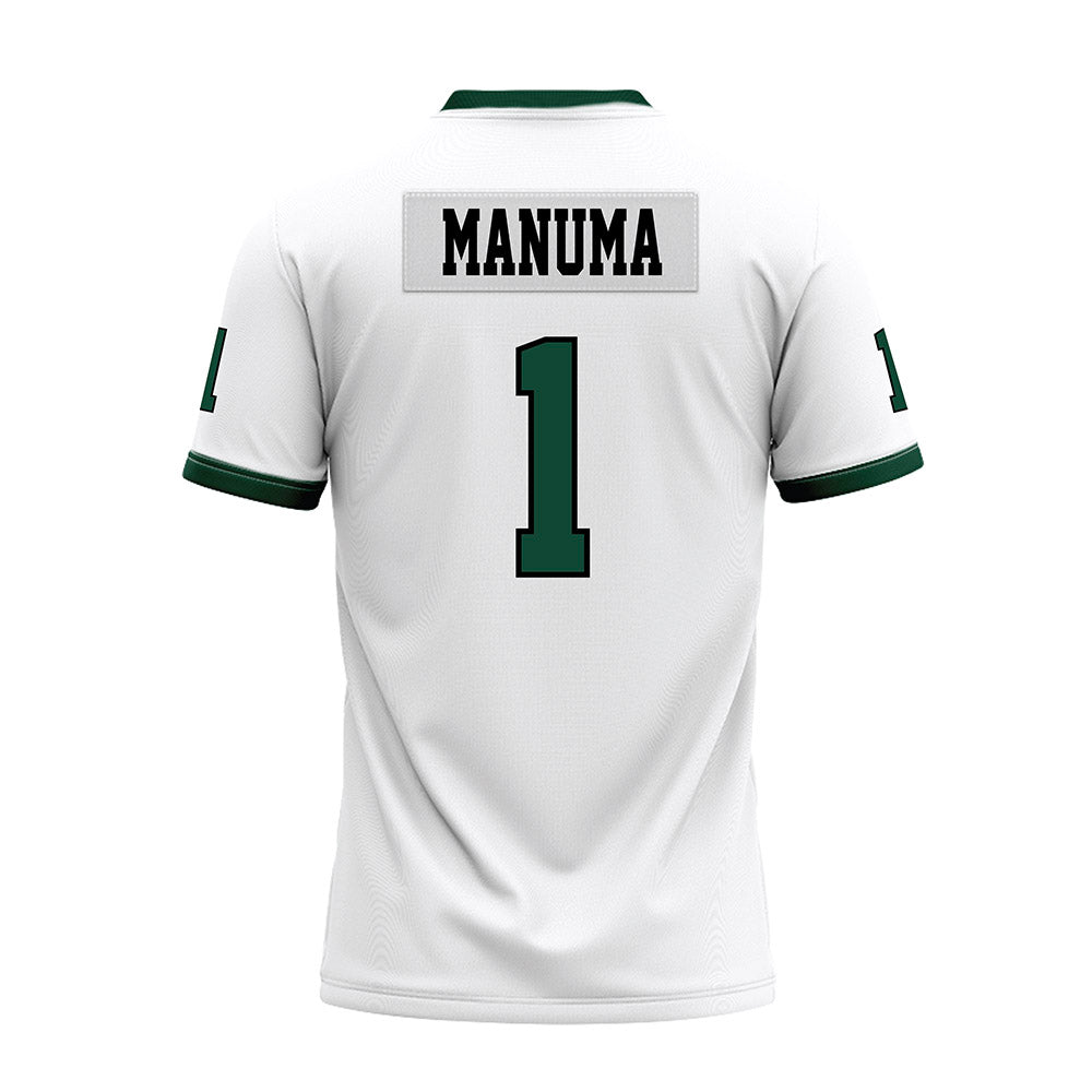 Hawaii - NCAA Football : Peter Manuma - White Football Jersey-1