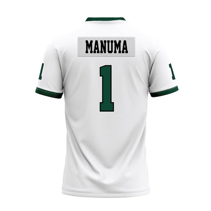 Hawaii - NCAA Football : Peter Manuma - White Football Jersey-1