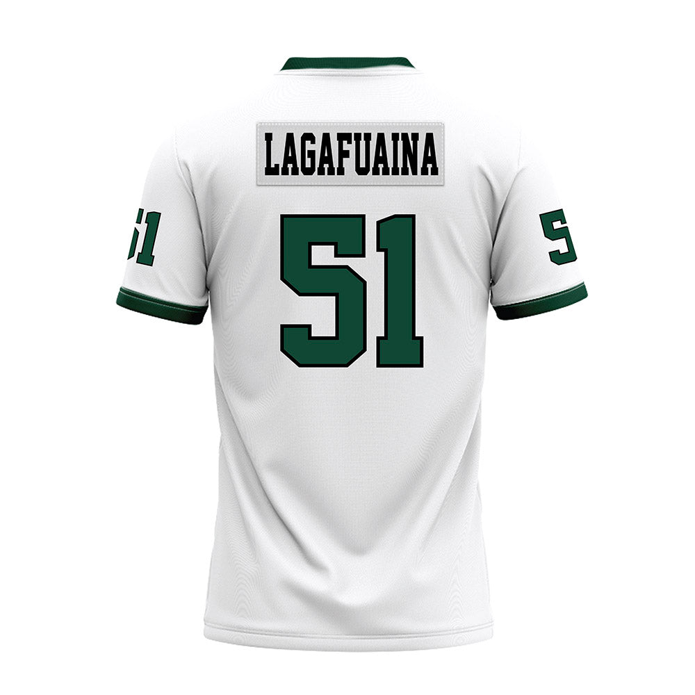 Hawaii - NCAA Football : LesterLaisene Lagafuaina - White Football Jersey-1