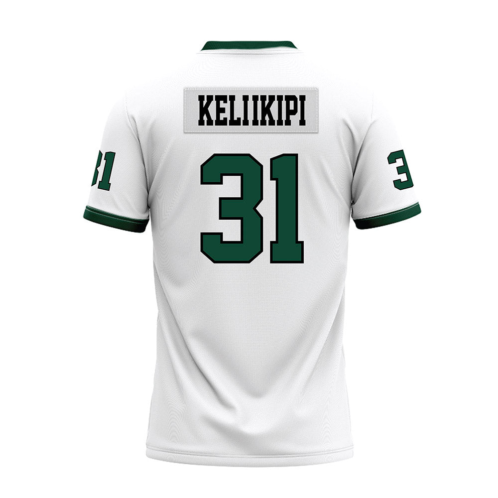 Hawaii - NCAA Football : Tryton Keli'ikipi - White Football Jersey-1
