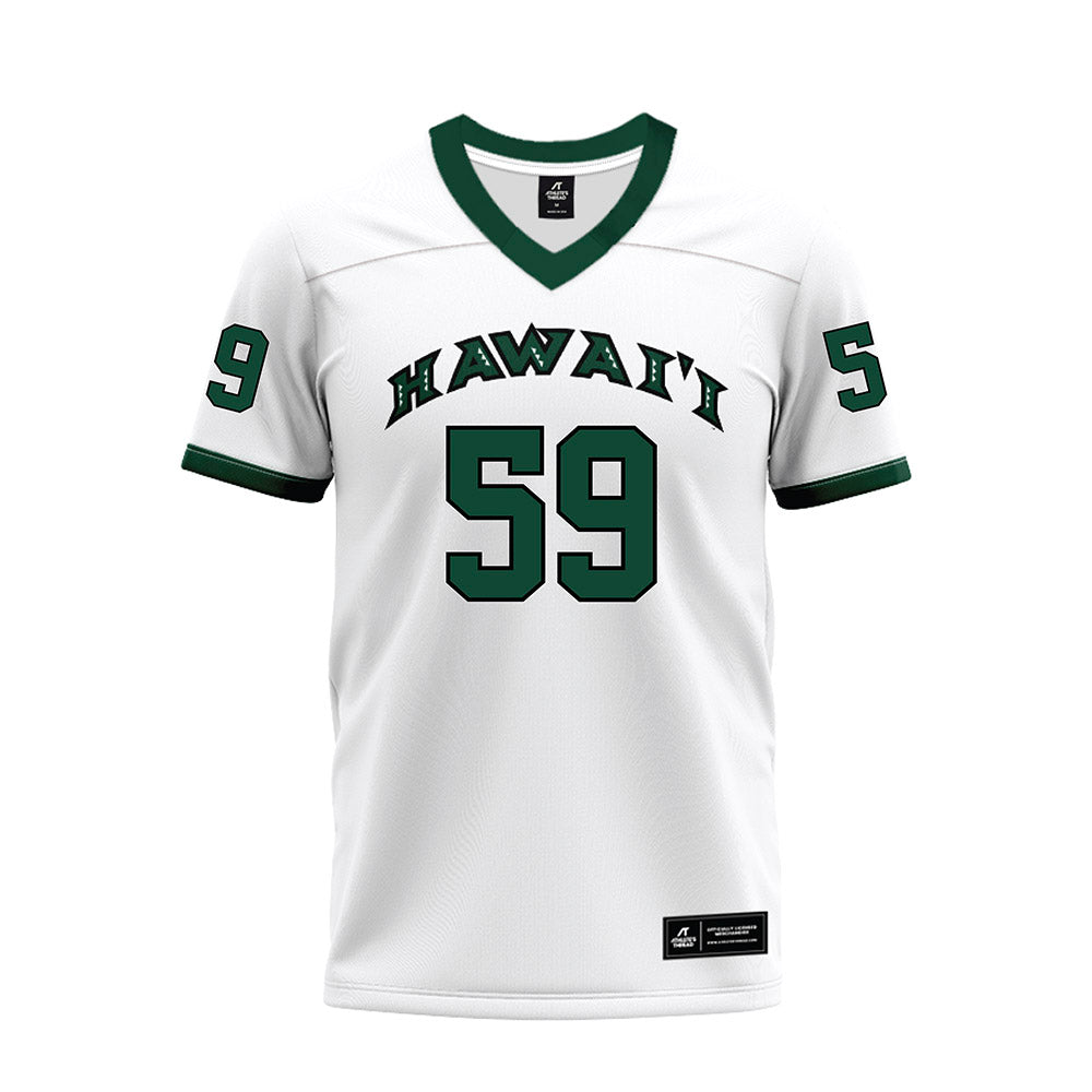 Hawaii - NCAA Football : Kuao Peihopa - White Football Jersey-0
