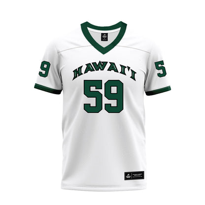 Hawaii - NCAA Football : Kuao Peihopa - White Football Jersey-0