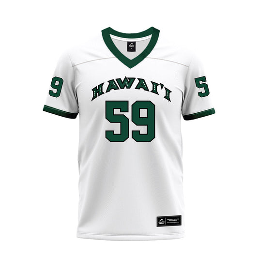 Hawaii - NCAA Football : Kuao Peihopa - White Football Jersey-0
