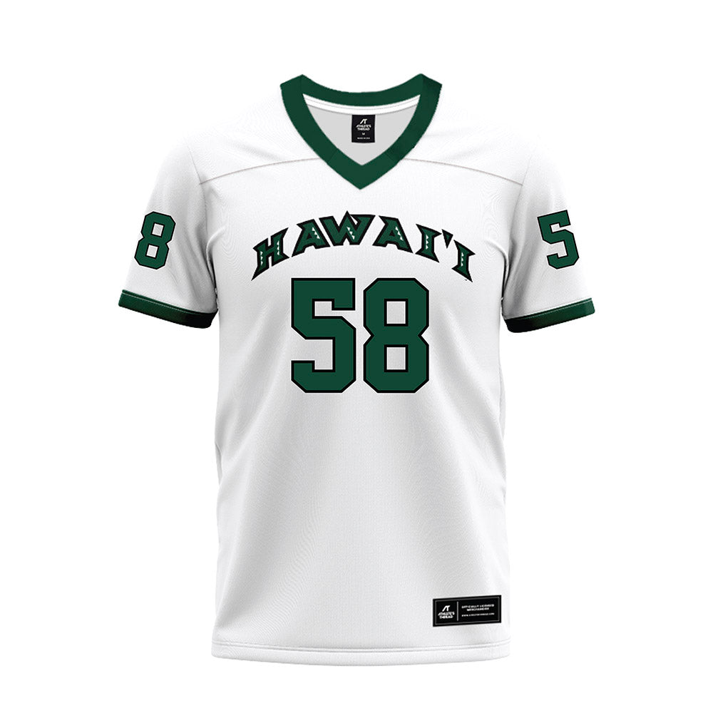 Hawaii - NCAA Football : Zhen-keith Sotelo - White Football Jersey-0