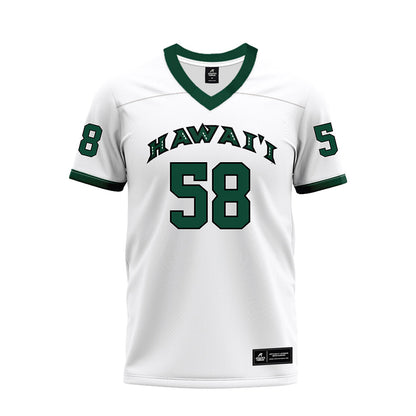 Hawaii - NCAA Football : Zhen-keith Sotelo - White Football Jersey-0
