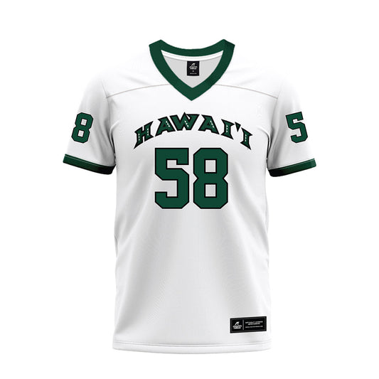 Hawaii - NCAA Football : Zhen-keith Sotelo - White Football Jersey-0